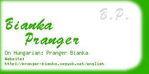 bianka pranger business card